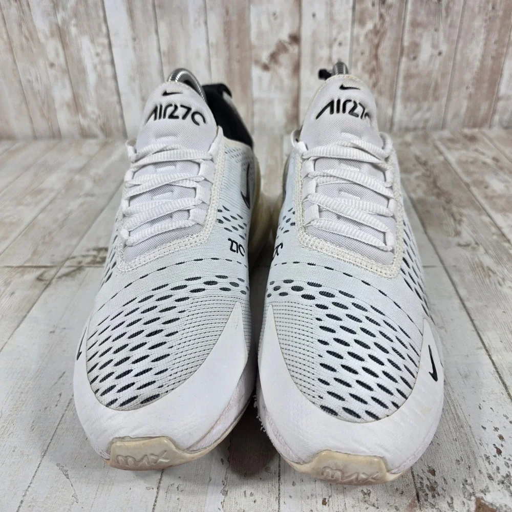 Nike Air Max 270 Womens White Black Running Shoes AH6789-100 Size 8.5